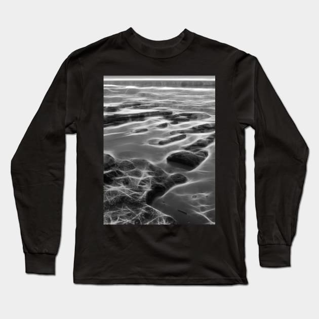 Abstract ocean and rocks Long Sleeve T-Shirt by hereswendy